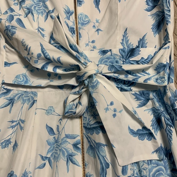 Closet Women’s Fairy Core Handkerchief Point Hem SZ 10 Dress Floral Blue/White - Picture 6 of 16